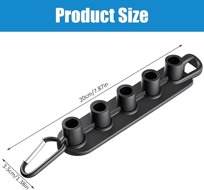 Pressure Washer Nozzle Holder, Rubber Pressure Washer Accessories with Clip, Great for 5 Tips, Nozzle Tips