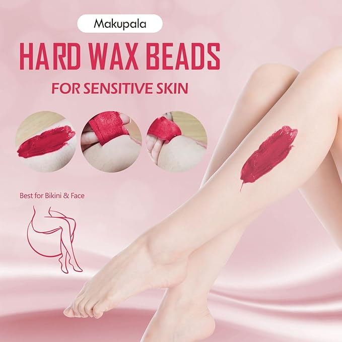 3.5oz Hard Wax Beads, Coarse Hair Removal Waxing Bead for Sensitive Skin Brazilian, Full Body, Bikini, Underarms, Back, Legs, Face, Back, Wax Beans Spa Home Salon