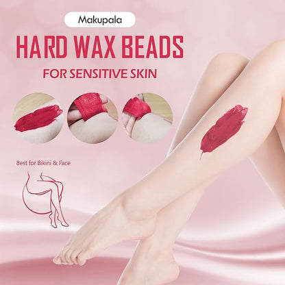 3.5oz Hard Wax Beads, Coarse Hair Removal Waxing Bead for Sensitive Skin Brazilian, Full Body, Bikini, Underarms, Back, Legs, Face, Back, Wax Beans Spa Home Salon