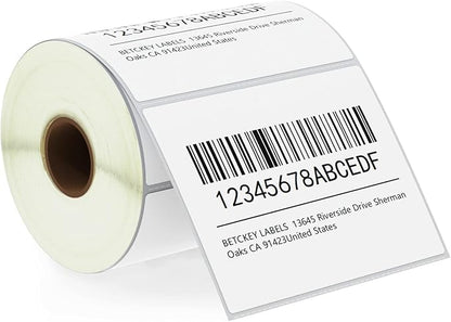 BETCKEY - 4" x 3" (102 mm x 76 mm) Shipping  Multipurpose Labels Compatible with Zebra  Rollo Label Printer,Premium Adhesive  Perforated 1 Rolls, 500 Labels