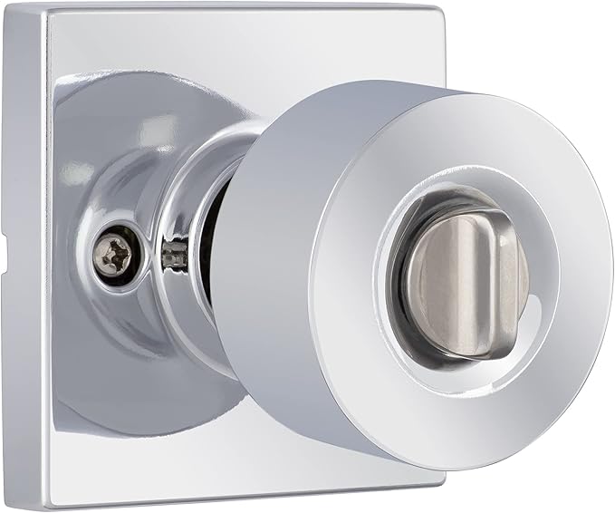 Miseno MLK3090 Quattro Shaker Privacy Door Knob Set with Square Rose - Matte Black