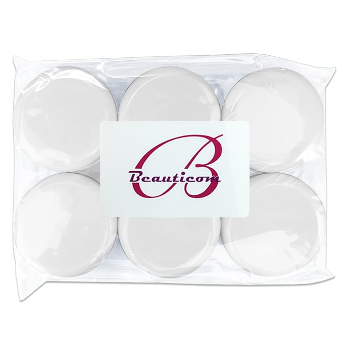Beauticom 15 gram15ml Empty Clear Small Round Travel Container Jars with Lids for Make Up Powders, Eyeshadow Pigments, Lotions, Creams, Lip Balm, Lip Gloss, Samples (12 Pieces, White Lid)