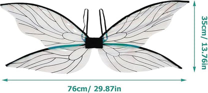 jarbins Large Fairy Wings for Girls Fairy Wings Dress Up Cosplay Wing Party Props Black Wings for Wedding Masquerade Accessory Festive Party Props