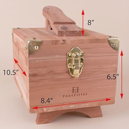 FootFitter Grand Cedar Valet Storage Box  Horsehair Shoe Shine Brush Set
