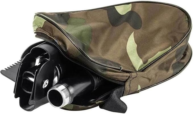 Barska Foldable Metal Shovel with Pick, Compass, and Bag for Camping, Gardening, Metal Detecting, etc, Black, One Size