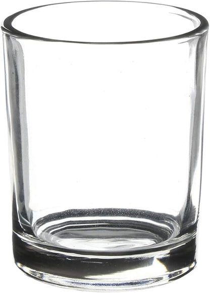 WGV Tea Light Votive Candle Holder 2x2.4, Clear Tiny Utility Cylinder Glass Vase, Small Planter Terrarium for Home Accent Decor, 1 Pc