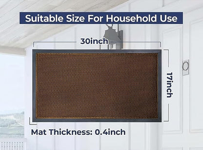 Muddy Mat® Mesh Quick-Dry Door Mat – Heavy-Duty, Dirt Trapper for Outdoor & Indoor Use, Ideal for Entrance, Mudrooms, Patios, and Garages, Low-Profile, Non-Slip, Washable – Orange 23"x35"x0.4"