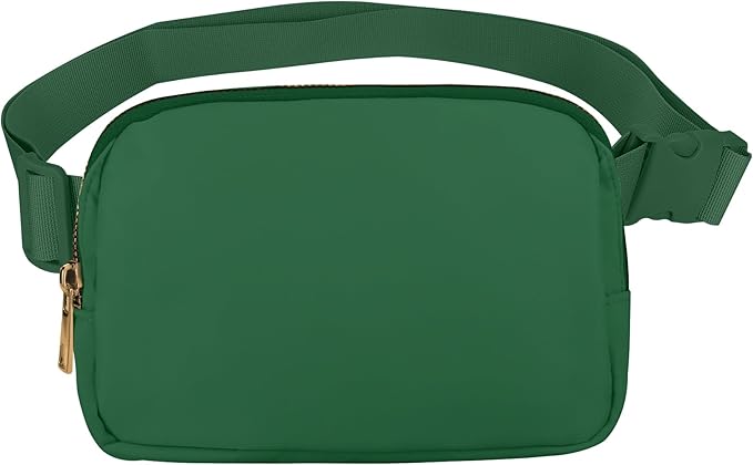 VOROLO Fanny Pack For Women And Men Crossbody Bag Belt Bag with Adjustable Strap Graduation Gifts Deep Green