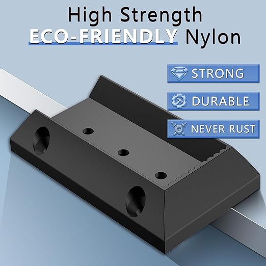 30pcs Deck Railing Bracket Connectors, 2x4 (1.5"x3.5") Brackets for Railing Wood Lumber Post, Sturdy Nylon Deck Rail Brackets with 210pcs Screws for Wooden Stair Fence Railings Handrail DC03