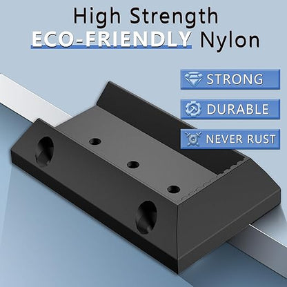 30pcs Deck Railing Bracket Connectors, 2x4 (1.5"x3.5") Brackets for Railing Wood Lumber Post, Sturdy Nylon Deck Rail Brackets with 210pcs Screws for Wooden Stair Fence Railings Handrail DC03