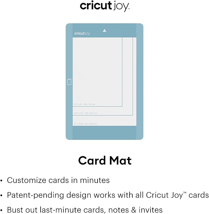 Cricut Joy Card Mat, 4.5" x 6.25", Crafting Mat for All Cards, Reusable with Clear Protective Film, Customize Cards Quickly, Compatible Cutting Machine