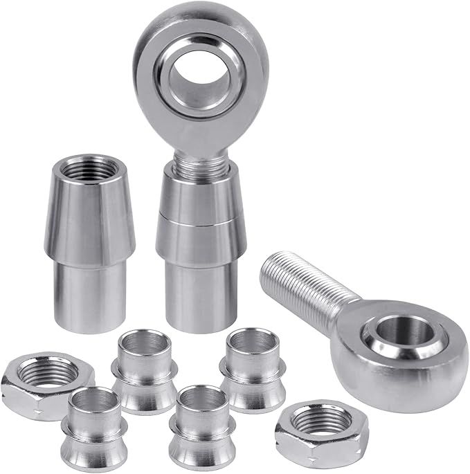 34 Heim Joint Rod End Kit,.750" Chromoly Heim Joints Panhard Rod End Kit for Steering,Suspension, Traction Bars, RightLeft Hand Thread with Spacer,Tube Adapters  Jam Nuts - 1Set
