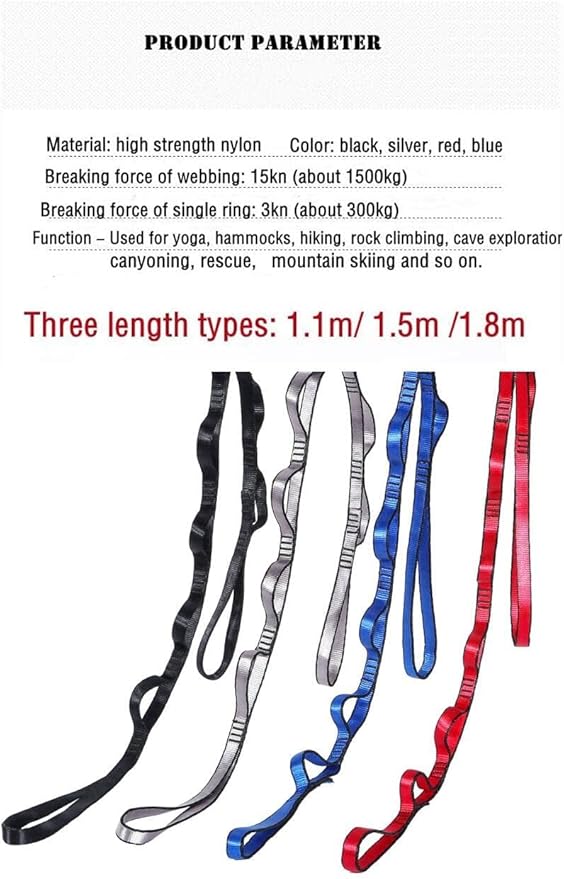 2Pcs Adjustable Anti-Gravity Chrysanthemum Swing Flying Stretch Belt Rope Climbing Daisy Chains Extension Yoga Belt Hanging