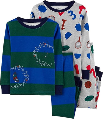 Carter's Baby and Toddler Boys' 4-Piece Snug-Fit Cotton Pajamas size 3T