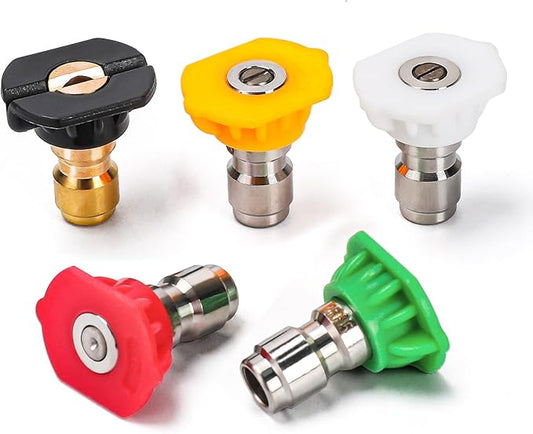 Pressure Washer Tips, Set of 5 Pressure Washer Nozzle Tips, 14 Inch Quick Connect, 4000 PSI(2.5 GPM)