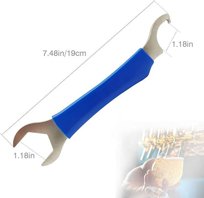 Beer Faucet Wrench Heavy Duty Beer Tap Faucet Wrench for Draft with Hex Nut Keg Spanner for Draft Coupler Kegerator
