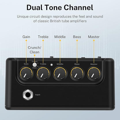 Donner Mini Guitar Amp Small Electric Amplifier 5W Portable, Practice Guitar Combo Amp DA-10