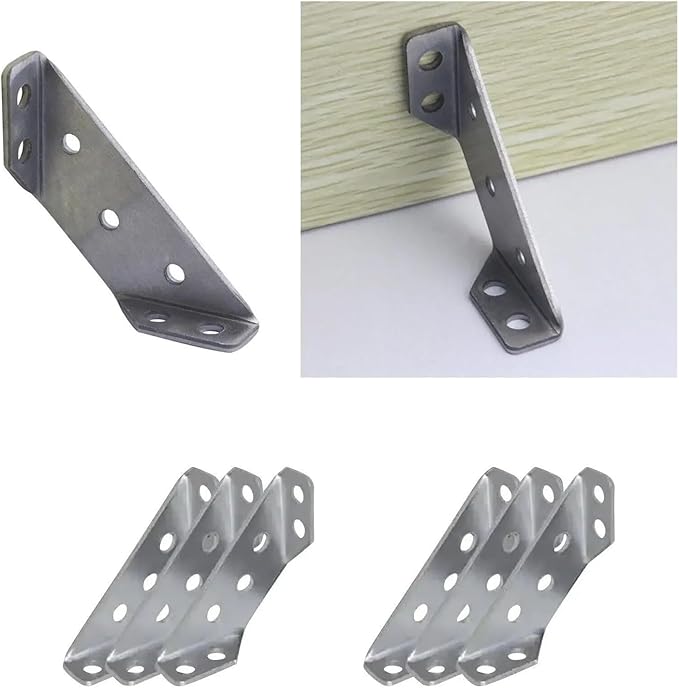 Corner Bracket 50 Pcs Universal Triangle Bracket Furniture Support Thickened Connector Corner Household