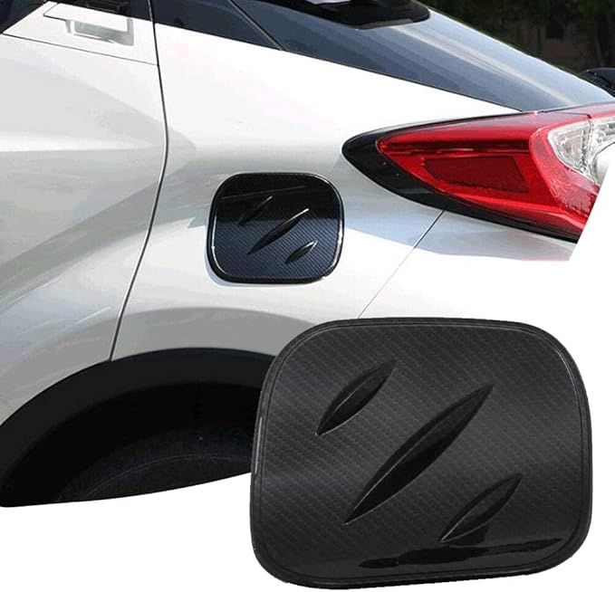 For Compatible with Toyota C-HRCHR 2017 2018 2019, Carbon Fiber Car Fuel Gas Tank Cap Cover Trim, Exterior Accessories