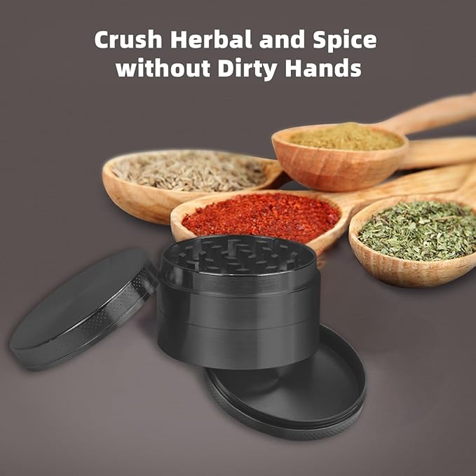 Spice Mills Grinder (Black, 2inch)