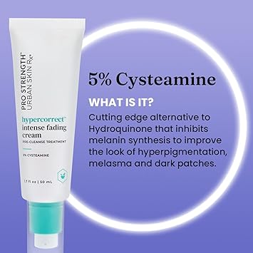 Urban Skin Rx HyperCorrect Fading Cream  5 Cysteamine  1 Niacinamide  For Scars  Uneven Skin Tone, 1.7 fl oz