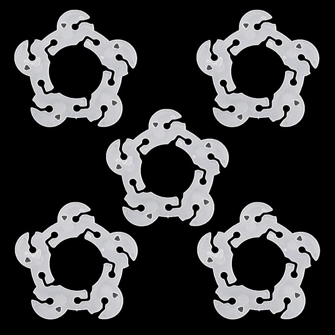 TAODAN 50PCS 6cm Reusable White Plastic Balloon Arch Clips Suitable for Birthday Party Weddings Celebrations Christmas