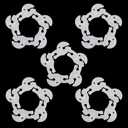 TAODAN 50PCS 6cm Reusable White Plastic Balloon Arch Clips Suitable for Birthday Party Weddings Celebrations Christmas