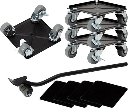 Furniture Movers with Wheels  Furniture Lifter Set, 360 Rotation Wheels Double Bearing Roller MuteSmooth,Easy to Moving Heavy Furniture Load Capacity 880 Lbs