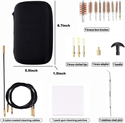 Gun Brush Cleaning Kit Gun Pipe Descaling Polishing Tool Copper Wire Brush Set Cal .17 .22 .28 .30 .243 .357 .40 .45 12GA (Missing 1.30 Slotted Tip)