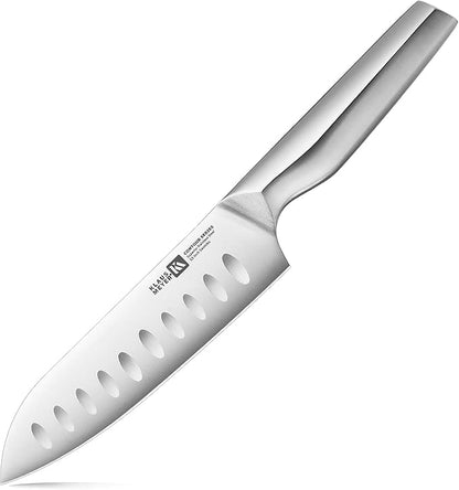 Contour High Carbon Steel 5.5 inch Santoku Kitchen Chef Knife