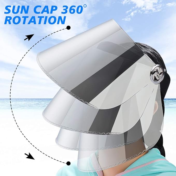 WAYCOM Sun Visor Hat -Sun Cap, UV Protection Hat Premium UPF 50 Visor for Women for Fishing, Hiking, Camping