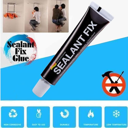Fix Glue Sealant Quick Glue Glass Drying Polymer Adhesive Metal All Purpose Glue Kit Quick Drying Glue with Snip Tip Applicator Caps, Invisible Nail-Free Sealant Strong Repair Sealing Glue for Stick