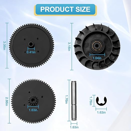 9-100-1132 Drive Train Gear Kit for Zodiac Polaris 360, 380, Vac-Sweep 360  380 Pool Cleaner, Pool Cleaner Drive Gear Rebuild Replacement Parts with Turbine Bearing