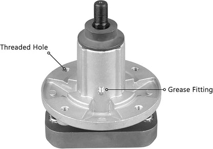 GY20050 Spindle Fit for John Deere L100 L110 L120 Mower - Deck Spindle with Grease Fitting Fit for John Deere L107 L108 L118 L130 Lawn Mower with 42" 48" Deck, Replace GY20785