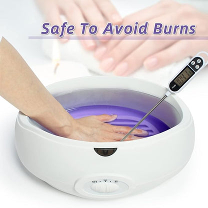 Paraffin Wax Machine for Hand and Feet 2300ml Paraffin Wax Bath Warmer Hands Foot Spa Kit with Lavender Wax Refills Glove Liners Thermal Mitts Booties