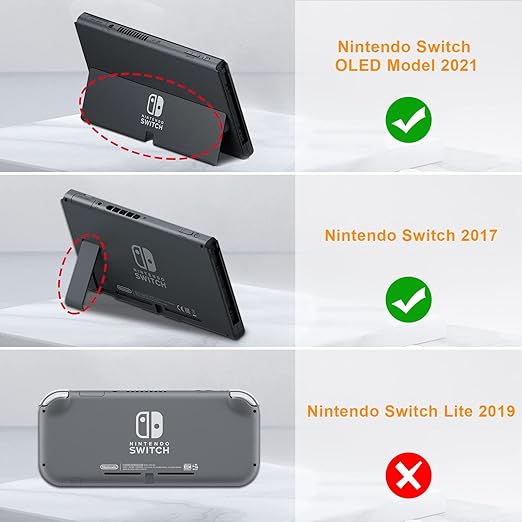 FINTIE Slim Carrying Case for Nintendo Switch OLED Model 2021/Switch 2017 - [Slim Fit] Shockproof Protective Travel Storage Bag with 10 Game Cartridges, Gray