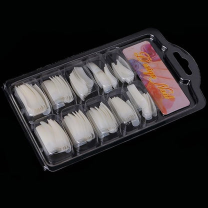 100Pcs Natural/Clear French Acrylic False Art Fingernail Full/Half Tips Box