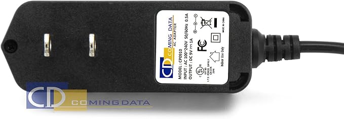 9V 1A 9W ACDC Adapter with 5.5x2.10.098 in DC Barrel Connector (UL Certified)