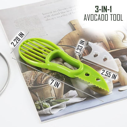 Avocado Peeler 3 In 1 Avocado Slicer Tool - Cutter and Scooper for Fruits  Vegetable, Green, 5315083037
