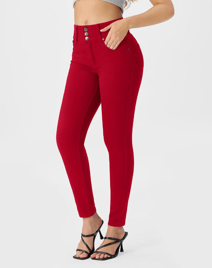 roswear Women’s High Waisted Stretchy Skinny Curvy Jeans Tummy Control Jeggings.