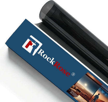 RockRose 5% Carbon Window Tint Film, 24 in x 100 ft, Charcoal