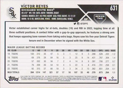 2023 Topps #631 VÃ­ctor Reyes Chicago White Sox Baseball Card - GotBaseballCards