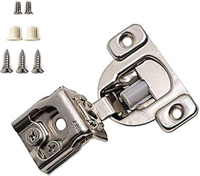 Soft Close Cabinet Hardware Hinges - homdiy HDSCH114SNB 1-14in Face Frame Kitchen Cabinet Hinges, 4 Pack Hinges with Built-in Dampers