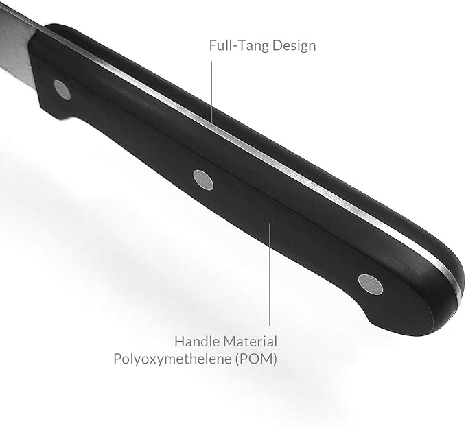 10 inch Bread Knife Serrated Knife Wave Edge Black