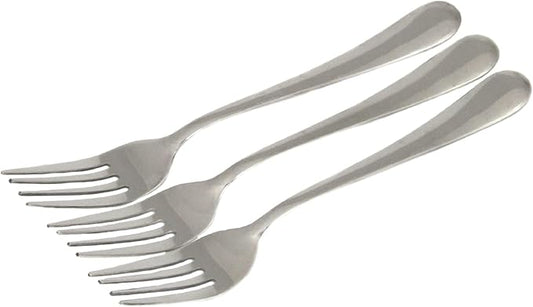 Chef Craft Heavy Duty Dinner Fork, 7.5 inches in Length 3 Piece Set, Stainless Steel