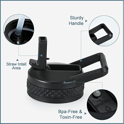Straw Lids Replacement - Accessory for Hydro Flask Wide Mouth Water Bottles