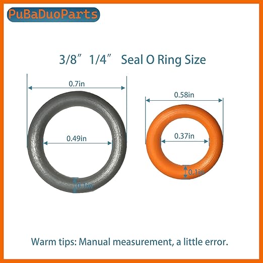 1/4" 3/8'' Pressure Washer Quick Connect Colored O-Rings Kits Compatible with M22 Coupler (50+50) 100 Pack ?Orange+Grey?