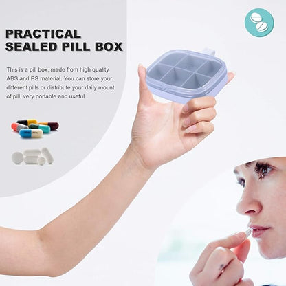 Portable Mini Storage Container Creative Compartments Organizer for Travel Lightweight and Durable Pill Holder for Home and Office Use for Daily Medication Management
