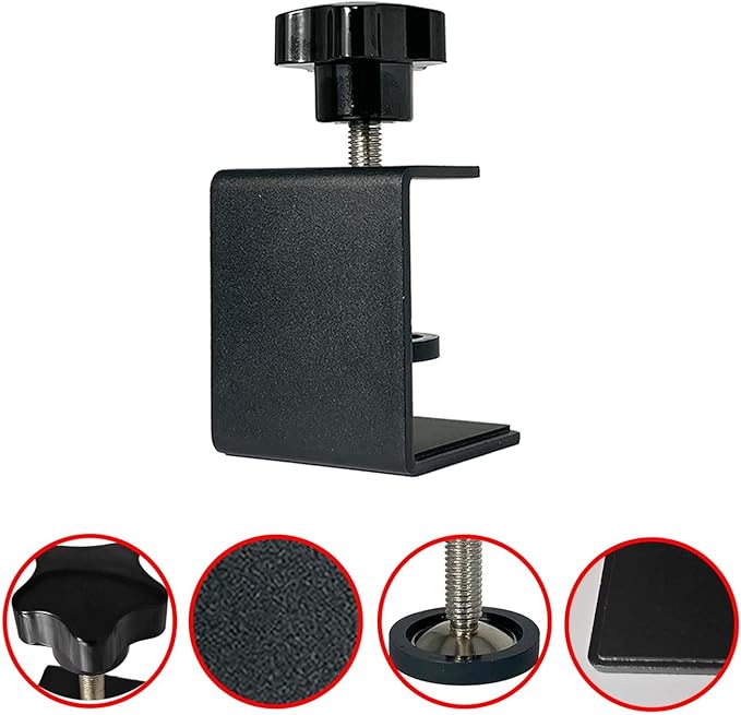 Heavy Duty Metal C-Clamps for Woodworking, Table Saw Fence Clamps with Protective Pad, 1 Pack Table Clamp for Fixed Acrylic Sheets, Plexiglass Sheets, Plastic Sheets, Wood Sheets