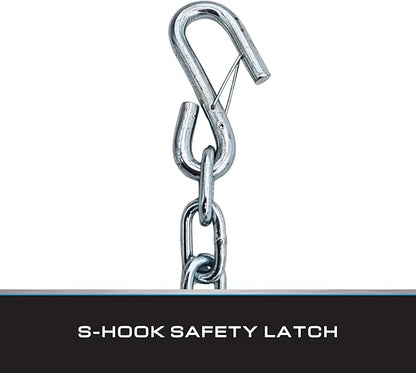 Tie Down Trailer Safety Chains with Hooks - Boat Safety Kit - 15" Towing Chain